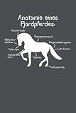 Anatomie eines Fjordpferdes: Punktiertes Notizbuch mit 120 Seiten - 15x23cm