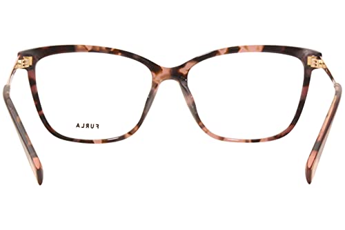 Furla Vfu496 0V16 Eyeglasses Women's Pink Tortoise Full Rim Optical Frame 55Mm, Pink Tortoise 0V16 #TOP3