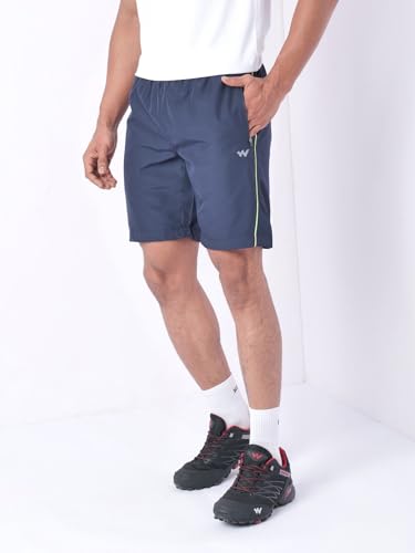 Image of Wildcraft Men's Solid Regular Fit Shorts| Mid Waist with Adjustable Drawcord