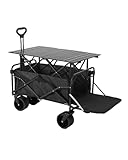 折りたたみ式ユーティリティワゴンカート テーブル付き