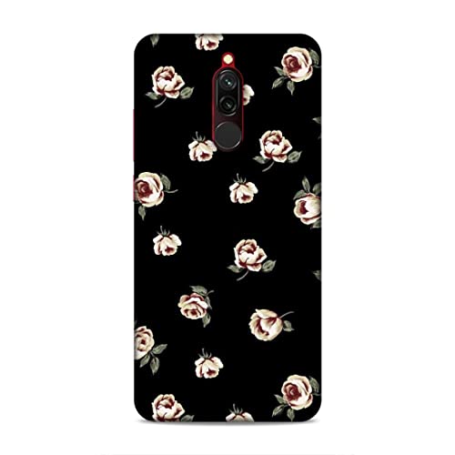 Image of Printed Mobile Back Hard Case Cover for Xiaomi Redmi 8 | Multi Roses, Black Background, A-2183