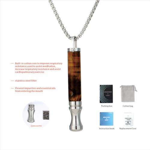 Ahgmeside Breathe Free Necklace for Anxiety & Stress Relief, Classic Breathing Tool for Meditation, Mindfulness, and Relaxation – Portable Calm Necklace for Adults, Wellness Gift - Image 3