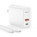 USB C Wall Charger with USB C Cable 3.3FT, Baseus 30W Quick Charger with PD3.0 and QC3.0,Dual USB Charger for iPhone 11/11 Pro/11 Pro Max/X/XS/Max/XR,Galaxy S10/S9/S8,MacBook Pro/iPad Pro/Air and More