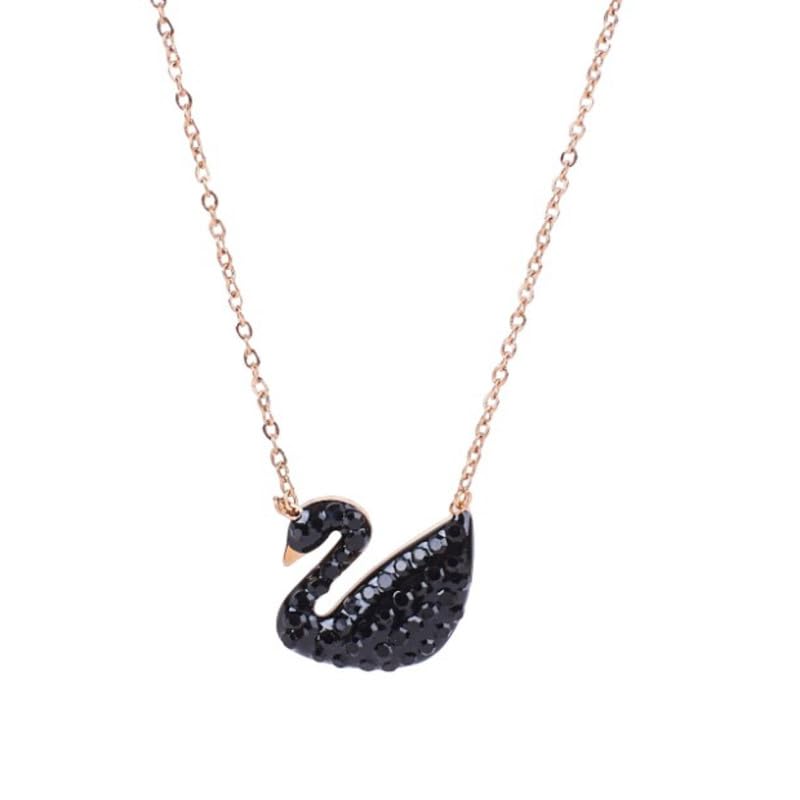 SALTY Fashion Black Night Studded Swan Pendant for Women & Girls | Neck Chain | Locket | Necklace | Fancy & Stylish | Aesthetic Jewellery | Everyday Accessories (B0D5RGYN74) Amazon Price History, Amazon Price Tracker