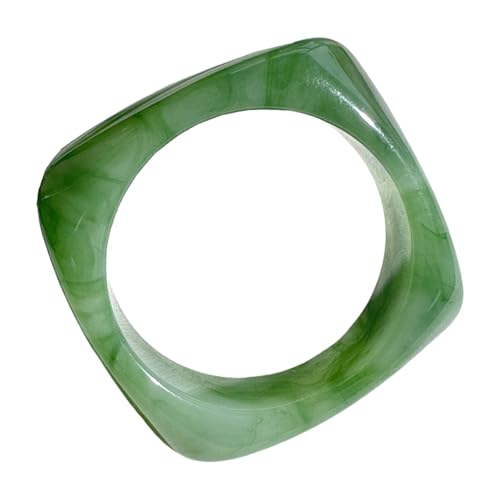 PINK TOWN ​​Chunky Multicolor Acrylic Bangle,Vintage Irregular Large Square Bracelets Resin Plastic Candy Bracelet Geometric Polygon Transparent Bangle Statement Y2K Bracelet for Women