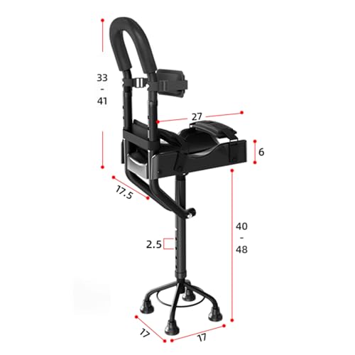 Muletas de rodilla sin dolor, andador antideslizante para rodilla solo por debajo de la rodilla, reemplazo de escúter y ayuda para la movilidad y la vida diaria, alternativa a las muletas