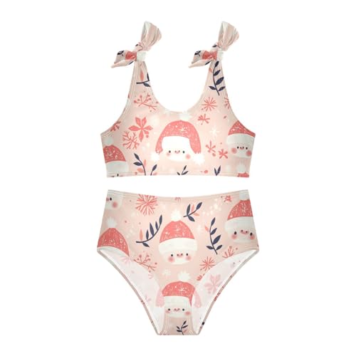 KLL Christmas Holly Berries Girls 2 Piece Bikini Set Quick-Dry Bathing Suit Swimming Suits Cute Shoulder Strap3