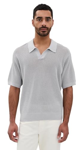 FRAME Men's Open Weave Polo Sweater
