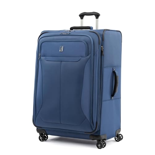 Image of Travelpro Tourlite Softside 29 inch Expandable Luggage with 4 Spinner Wheels, Lightweight Suitcase, Checked Large, Blue