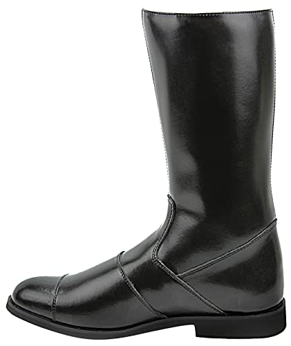 Phoenix Mens Man Mid Calf Motorcycle Riding Police Genuine Leather Boots4