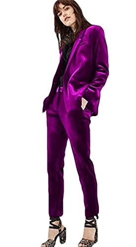 LIBODU Velvet Women Tuxedos Wedding Pantsuits Party Wear Suits Formal Business Suits