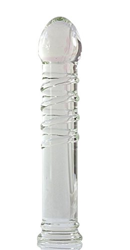 OnundOn Consolador anal de cristal, grande, 25,5 x 5 cm