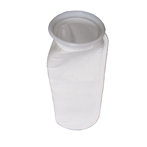 10 Pack #4 Size 50 Micron Liquid Filter Bags, Polyester Felt with Polypropylene Ring, 4-1/8