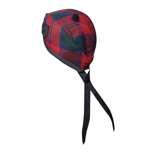 Image of Glengarry Cap-Traditional Scottish Hat, Acrylic Wool Tartan Glengarry hat, Kilts /Bagpipes Accessories