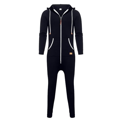 Mono de hombre con estampado de cremallera azul S ropa casual invierno 3