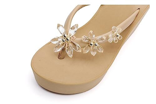 Womens Platform Flip Flops Wedges Sandals for Women wedge flip flops Flats Summer Comfort Thong Sandals Wedge Heels for Women3