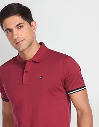 Image of Arrow Men's Cotton Solid Regular Fit Polo Shirts
