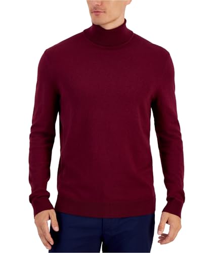 Alfani Mens Tucker Otto Long Sleeve Turtleneck Maroon Red Banner 3XL