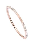 Ted Baker Claudia Narrow Crystal Hinged Bangle Bracelet for Women (Rose Gold/Crystal)