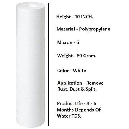 Image of Pre Filter Kit for All RO Water Purifiers - External Pre Filter with 2 Spun Candles, Universal Compatible (White) Water Purifier with RO Technology for Home (Service Kit)