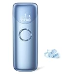 Épilateur Lumière Pulsée avec Système de Refroidissement par Glace, Épilateur à Lumière Pulsée avec 9 Niveaux D'énergie, 999 900 Flashs, Épilation Laser pour Visage, Jambes et Corps
