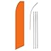 NEOPlex Solid Orange - Floppy Flappy Flutter Flag Set - Includes 12-foot Flag with 15-foot Aluminum Pole (no mount)