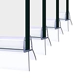 Sciphylia Goma Mampara Ducha 4Pcs (4 * 30cm) Goma para Mamparas para Pantallas de Vidrio de 4-6 mm Espacio de hasta 8-18 mm Mampara de Ducha Puerta de vidrio curva o recta de longitud ajustable