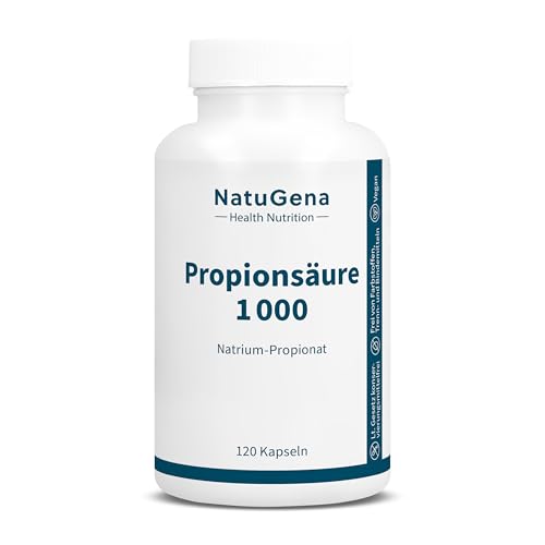 NatuGena Propionsäure 1000 Natriumpropionat kurzkettige Fettsäure 1000 mg Natrium-Propionat pro Tagesdosis 120 Kapseln (2 Monats Packung)