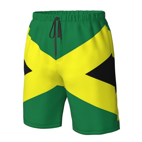 Jamaican Flag Mens Swim Trunks Board Shorts Quick Dry Swim Shorts Summer Swimsuit Beach Shorts with Pockets4