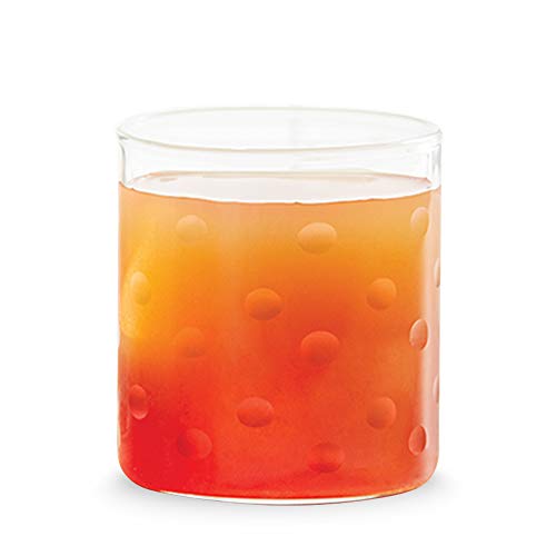 Borosil Vision Deco Polka Tumbler [Set Of 6] -Clear Lightweight & Durable Drinkware, 6 Count (Pack Of 1) #TOP6