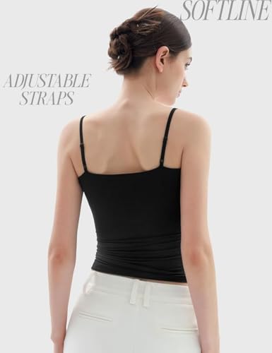 Image of SIGHTBOMB Softline Double Layer Premium Feather Touch Cuddle TEE Micro Fibre Spaghetti Tank Tops for Women