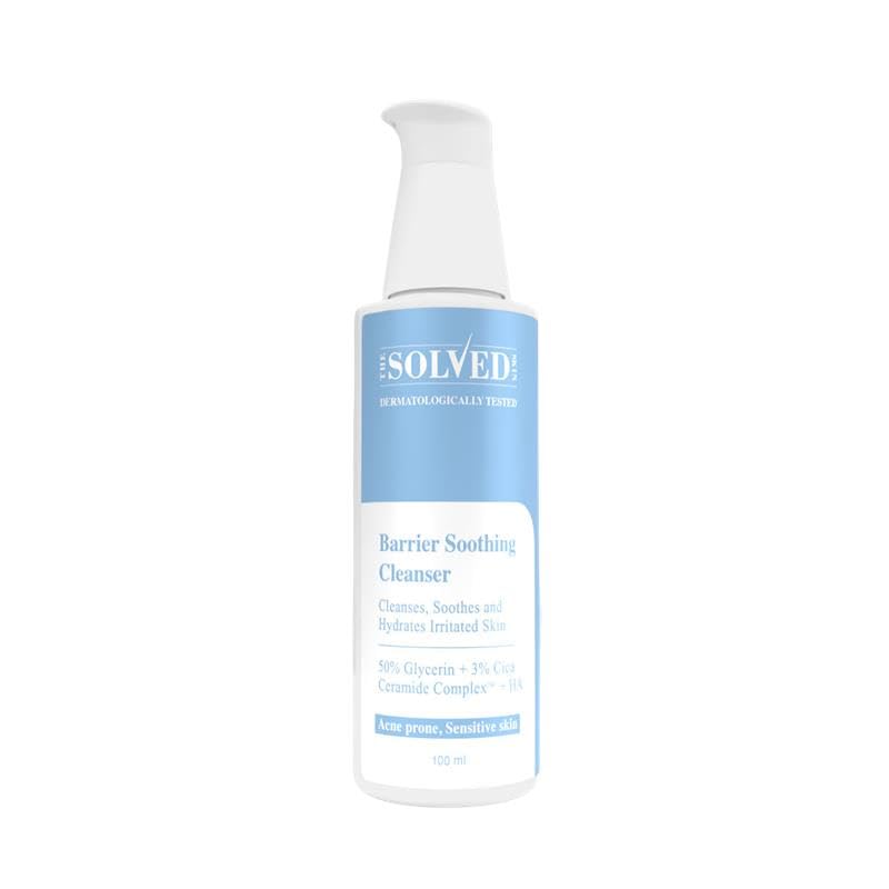Image of The Solved Skin Barrier Soothing Cleanser | Gentle, Non-Drying Face Wash for Sensitive Skin with Glycerin, Ceramides & Cica | 100ml (Pack of 1)