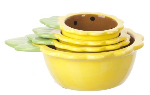 Ceramic Measuring Cups 4 Piece Set Sunflowers Buy Online In India At Desertcart In Productid 25289767