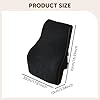 JAYIOLA Memory Foam Back Support Cushion, Ergonomic, Washable Cover, Adjustable Straps, Comfortable Gaming Chair for Office And Home, Gift, Velvet Black #2