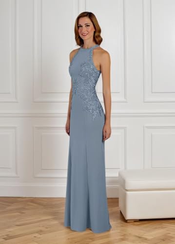 Laces Applique Mother of The Bride Dress for Women Mermaid Chiffon Grandmother of The Groom Dress Sleeveless3