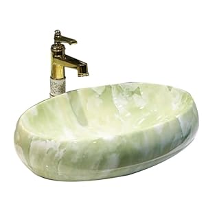 Yyuinu Ovales Marmoriertes Ausgussbecken