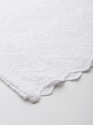 Image of feranoid White Chicken Embroidred Cotton Regular Fit Palazzo