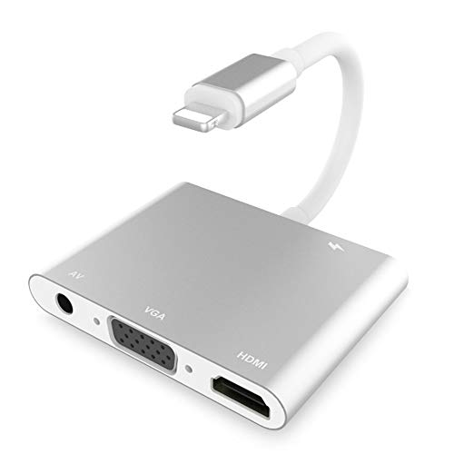 HDMI-Adapter für iPhone zu TV, 1080P Digital AV-Adapter, Synchronisationsbildschirm HDMI-Anschluss für iPhone und iPad, Netzteil erforderlich (Kompatibel mit iOS, Keine Anwendung erforderlich)