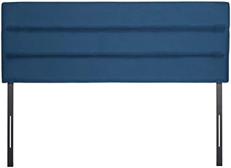 VECELO Upholstered Height Adjustable Headboard in Linen Fabric, Modern Horizontal Decor, 49.3’’, King/Cal King, Cobalt