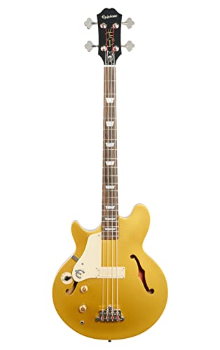 Epiphone Jack Casady Bass Guitar Lefty, Metallic Gold