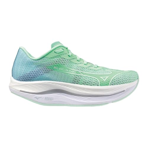 Mizuno Wave Rebellion Flash 2 Womens Running Shoes - Green UK 8