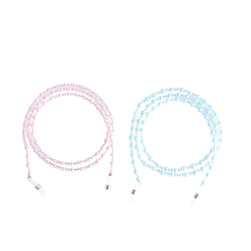 LIFKOME 2pcs Sunglasses Strap Sunglass Retainer Strap Eyewear Lanyard Bead Glasses Strap Eyeglasses Holder Strap Sunglass Holder Strap Sunglass Chain Pearl Eyeglasses Strap Eyeglass Bands