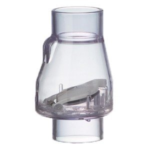 Red Flag Products 1-Inch Flapper Check Valve - No Spring, Clear, Socket