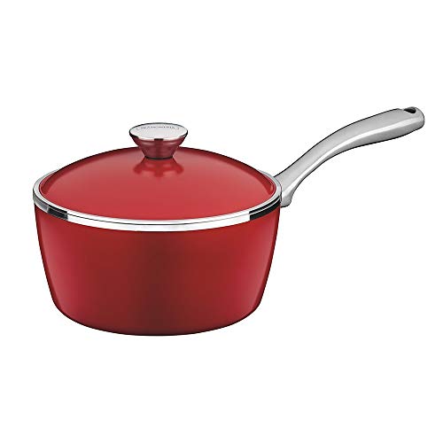 Panela 20Cm 2,8L Lyon Vermelho - Aluminio Com Revestimento Antiad...