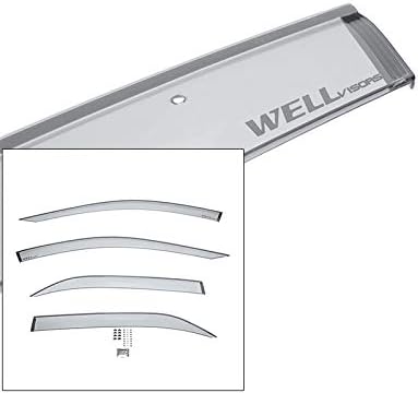 WellVisors Window Visors Compatible with 14-19 Cadillac CTS Sedan Rain Guard Wind Deflectors