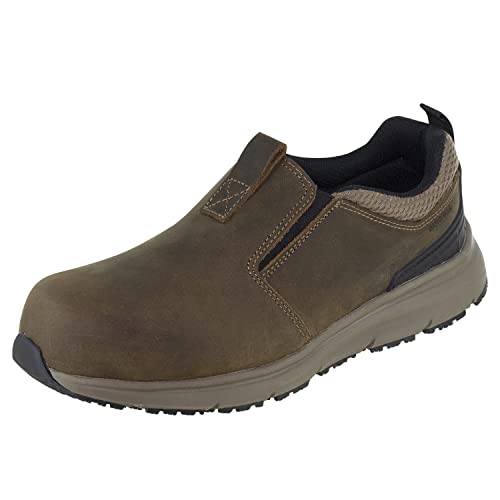 Northside Men's Thomason - Slip on Work Shoes. All-Day Memory Foam Comfort, Carbon Toe, Slip & Oil Resistant, Anti Static