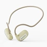 BASN AirS1 Open Ear Headphones, Bluetooth 5.3 Air Conduction ENC Sport Earbuds with Premium Sound & Clear Calls, IPX5 Waterproof Wireless Earphones for Workouts Running Hiking Cycling (Beige)