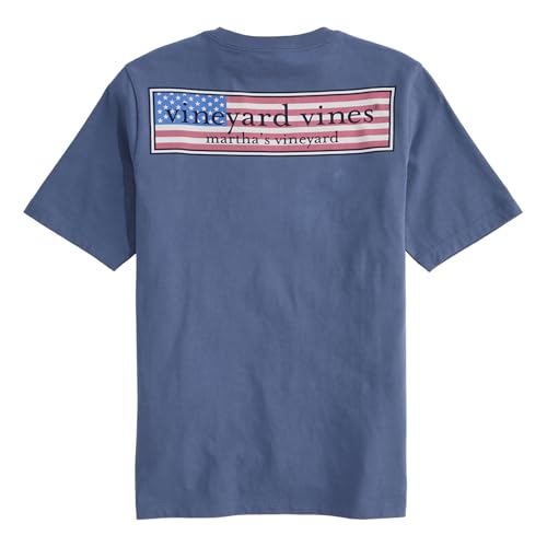 vineyard vines Boys' Classic USA Logo Box Short-Sleeve Pocket Tee