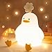 KinYiLO Cute Duck Night Light for Baby, Kids, Toddler, Ambient Nursery Nightlight, Soothing Lamp 3 Level Dimmable, Sleeping Accompanion for Bedroom Bedside, Rechargeable Battery, 30 Min Timer Off
