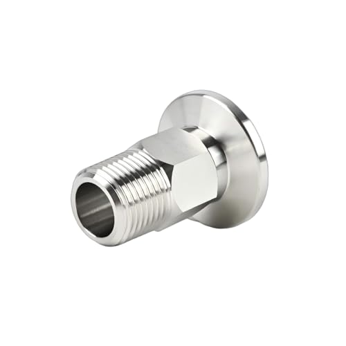 Image of SS304 KF16 NPT Male Adaptor thread 3 /8 inch NW16 KF Male coupling ISO-KF16 X NPT 3 /8 inch